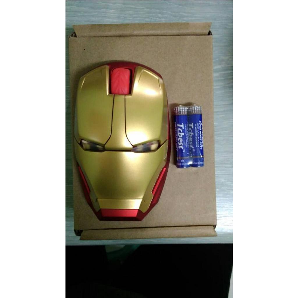 TaffWare Wireless Iron Man Style Optical Mouse Silent Click 2.4Ghz