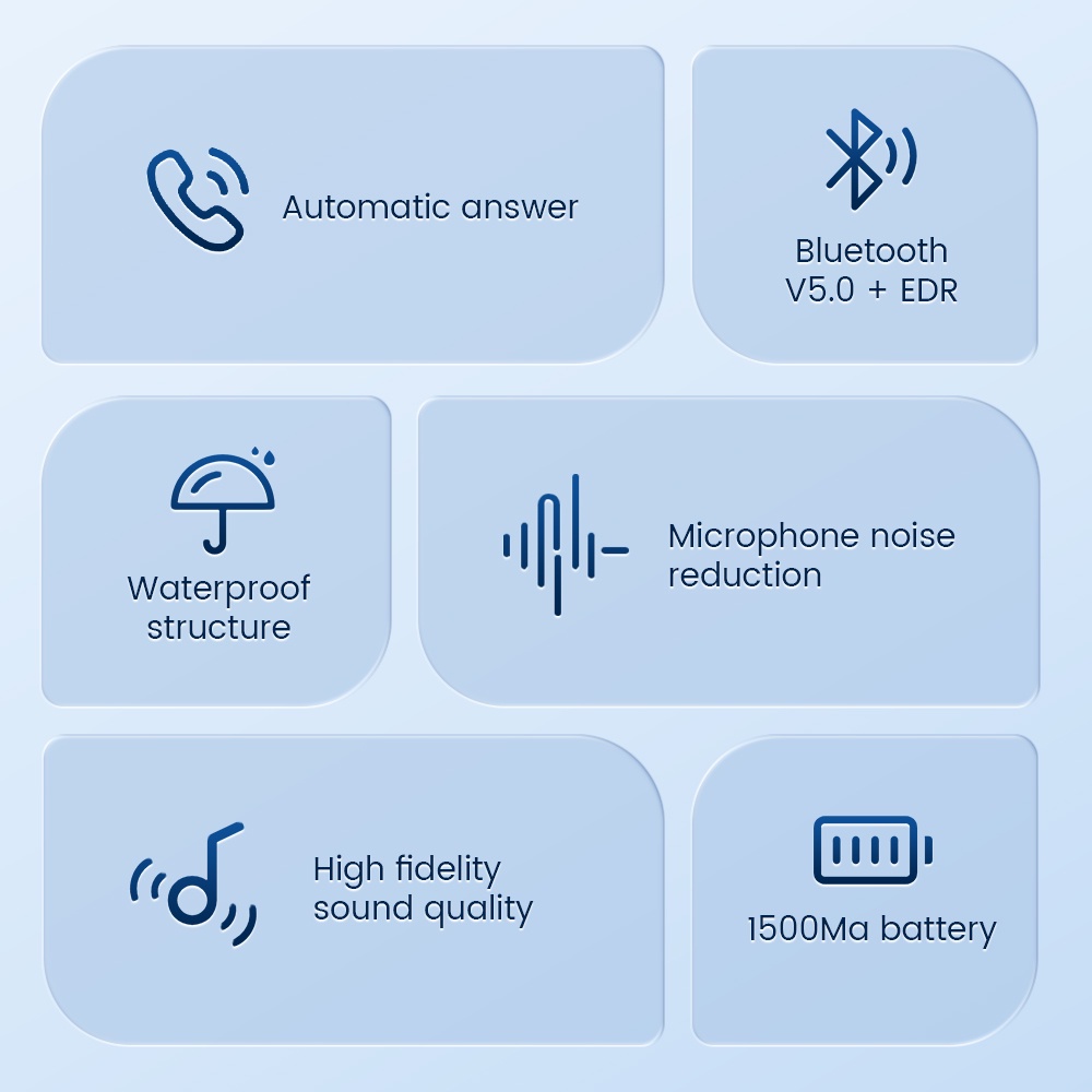 X3 Bluetooth 5.0 Helm Sepeda Motor Headset IP65 Tahan Air Earphone Nirkabel Mendukung Panggilan Hands Free Musik Pembatalan Kebisingan Aktif