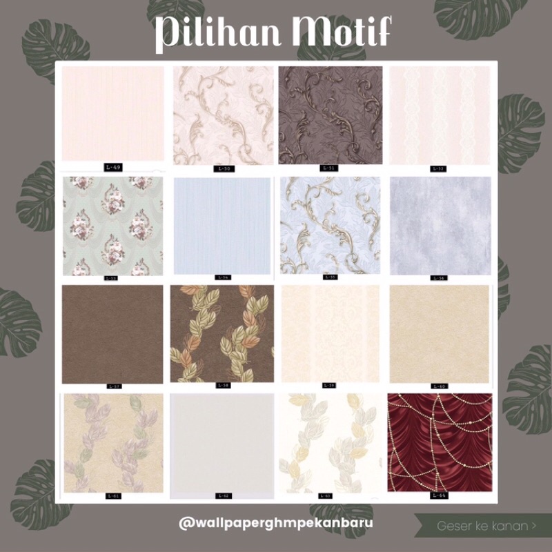 [GHM STORE] WALLPAPER DINDING PREMIUM VINYL BIDANG BESAR RONA BERTEKSTUR DAN MOTIF TIMBUL