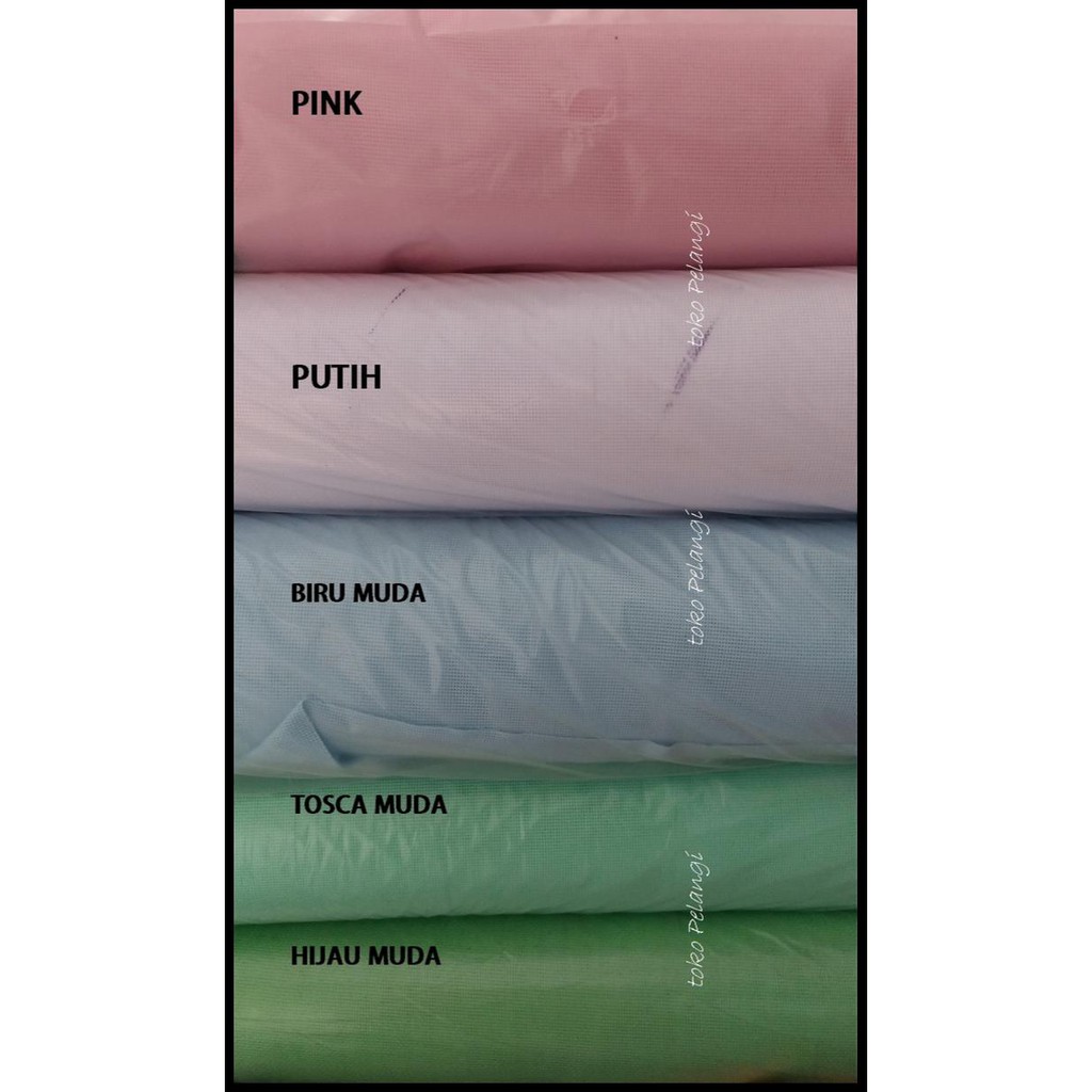 Ready Stock Kain Strimin/Kain Kristik/Aida Polyester Lubang Kecil (Seperti 18Ct) - Biru Muda