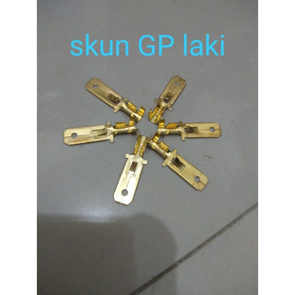 Skun gepeng mini kuningan male female sekun kecil skun soket kecil laki"
