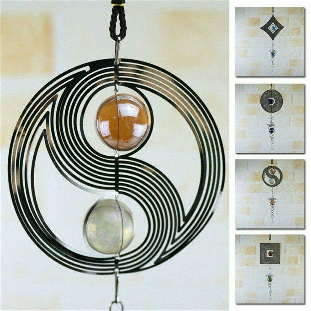 Populer Lonceng Angin Berputar Spinner Suncatcher Kristal Liontin Windchime