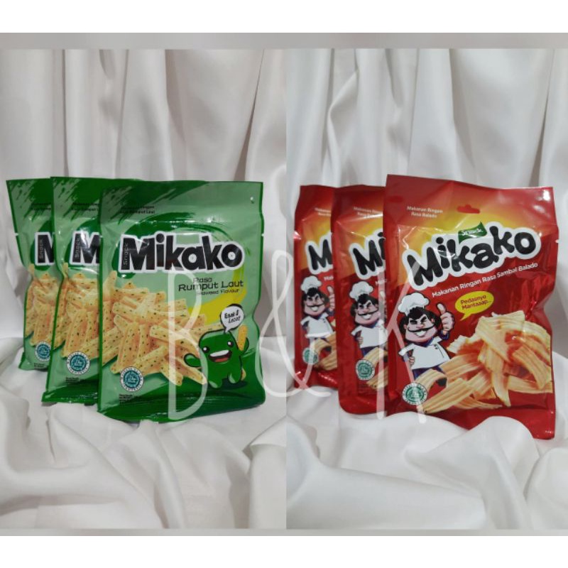 Mikako 1 pack isi 10 pcs x 20 gr | Rumput Laut | Balado