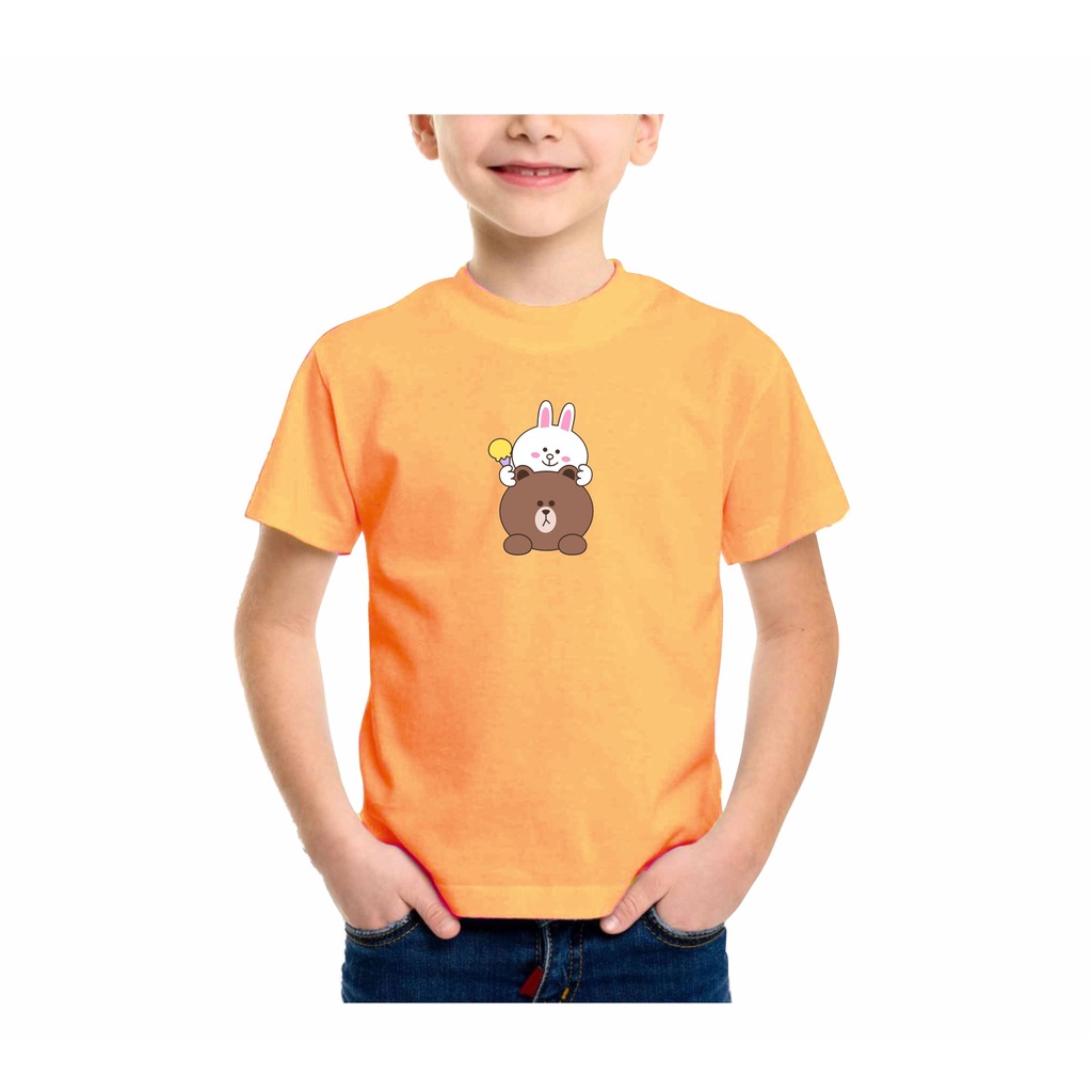 Kaos oblong anak anak bergambar print digital unisex bisa di pakai laki laki dan perempuan 005
