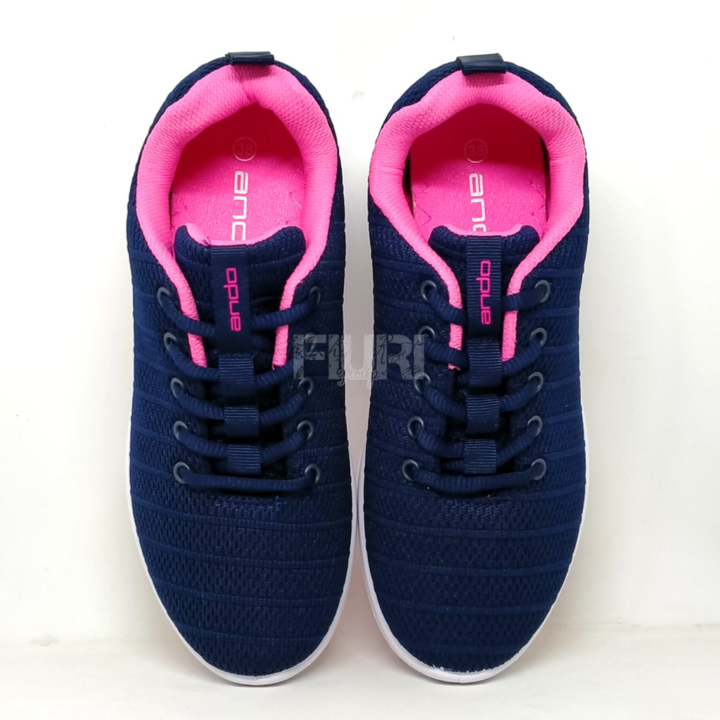 FIURI - ANDO ORIGINAL - SAGA 33-40 NAVY PINK - SEPATU SNEAKERS SPORT KANVAS SOL KARET ANAK PEREMPUAN - SEPATU KETS FASHION TRENDY WANITA DEWASA - SEPATU OLAHRAGA LARI FITNES SENAM KERJA KULIAH BERTALI CEWEK MURAH PROMO DISKON BONUS KAOS KAKI