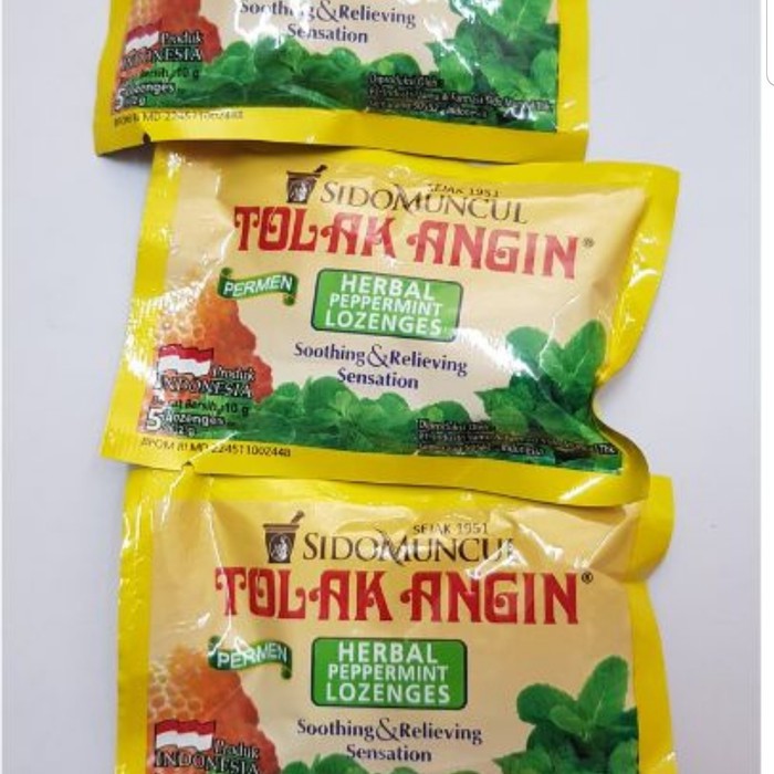 

Tolak angin lozenges permen herbal peppermint sido muncul