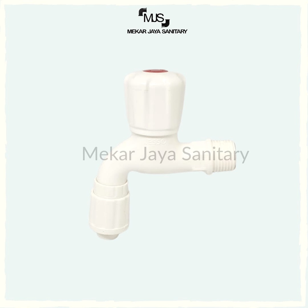 Keran Air /Kran Bak Mandi /Wall Faucet/ Keran Tembok Bulat Plastik Lesso