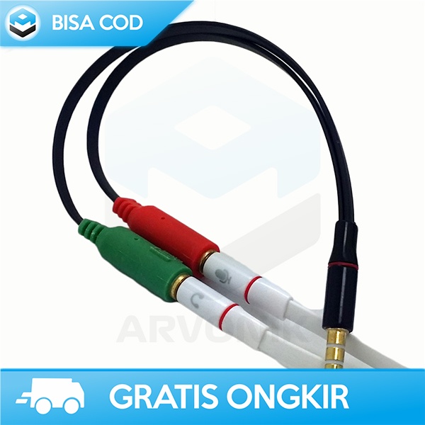 KABEL AUDIO SPLITTER MICROPHONE 3.5 MALE FEMALE HIFI HEADPHONE CABLE