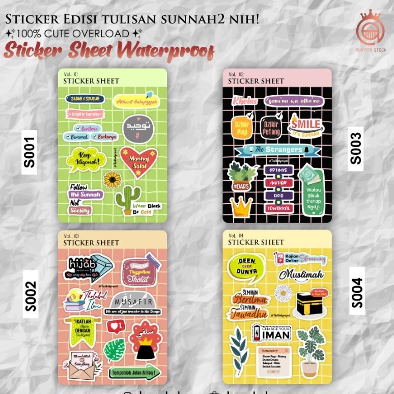 

STIKER SCRAPBOOK JOURNALING PLANNER / STICKER SHEET TAHAN AIR MUSLIMAH MANHAJ SALAF