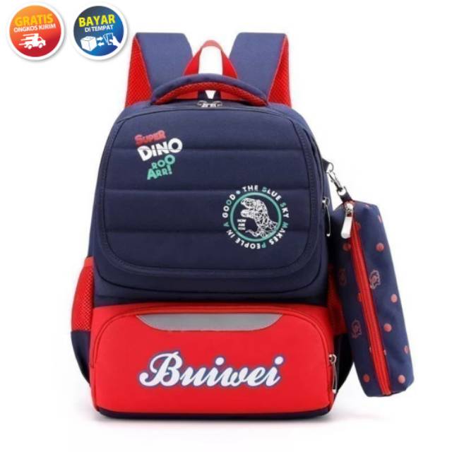 Back Pack Double Decker_Tas Ransel Anak_Lol_Unicorn_Superhero_Paw Patrol_Shopkins Fashion DINOSAURUS