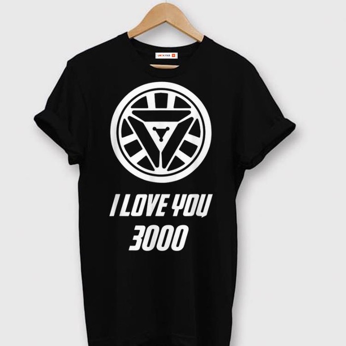 KAOS AVENGERS ENDGAME IRON MAN I LOVE YOU 3000 BULET ITEM BAJU TSHIRT