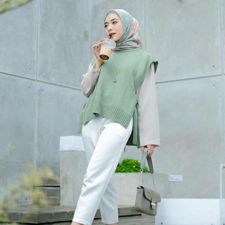 Vest Rompi Rajut Tali Outer tebal mkm premium - ABR.11Au22e