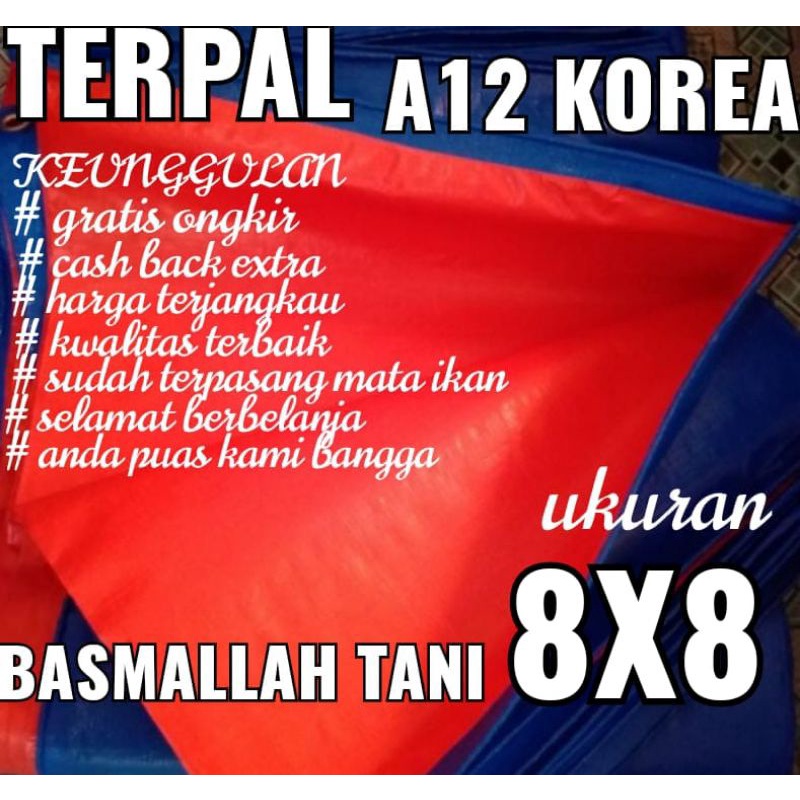 TERPAL PLASTIK A12 UKURAN 8X8 meter merk TRECK