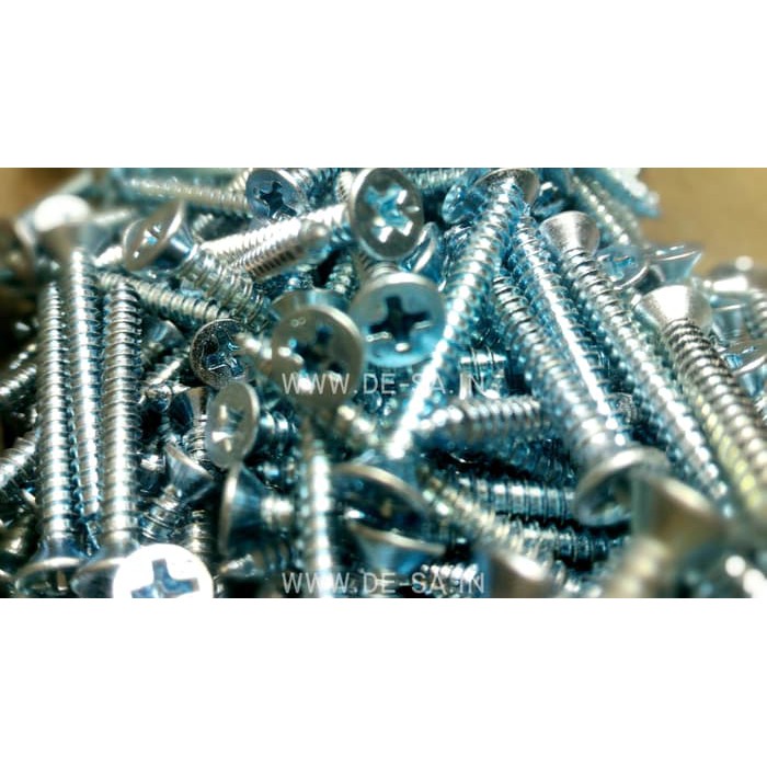 100 x Moon Lion Skrup #6 x 30MM - Self Tapping Flat Head Screw (Skrup Lion #6 X 1-1/4&quot;)