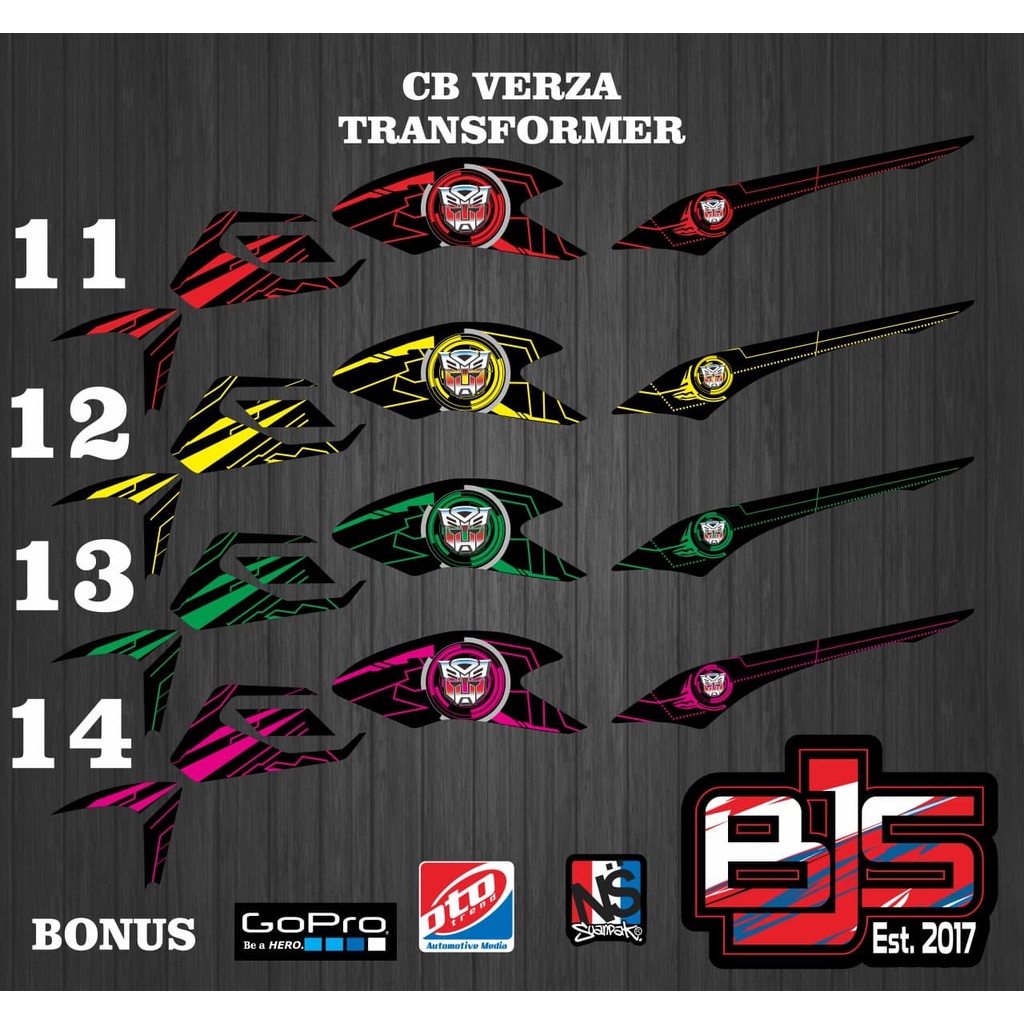 Striping cb verza 150 - Stiker Decal cb verza transformer