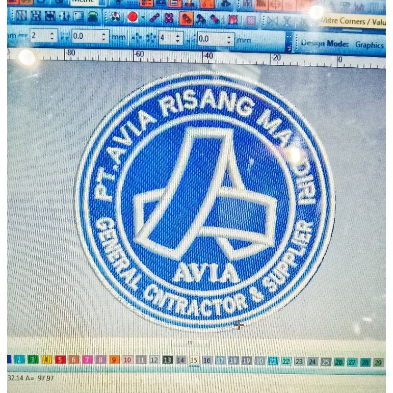 bordir nama atribut seragam security