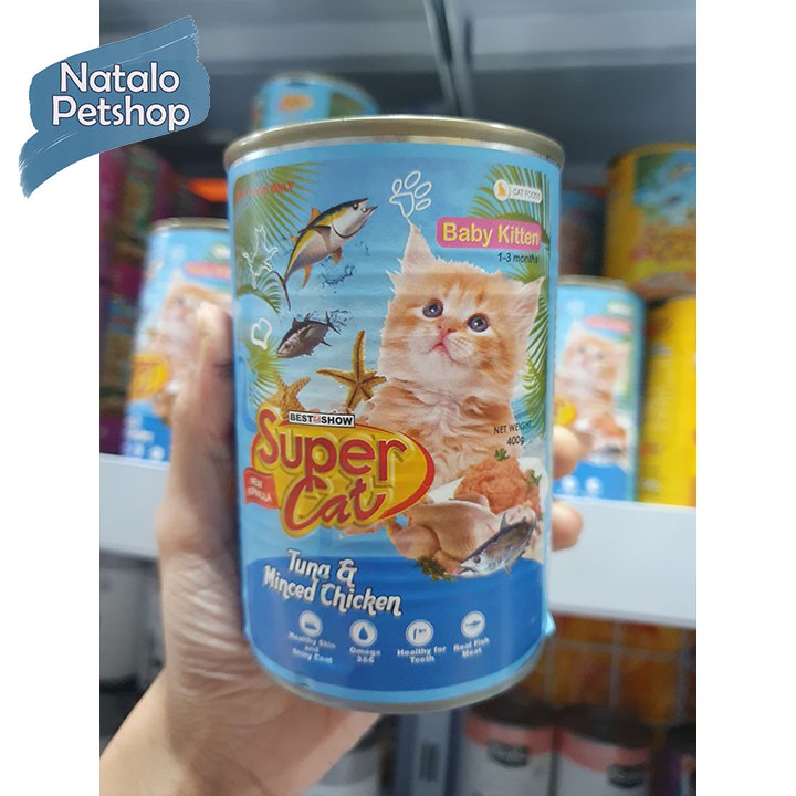 Supercat Cat Food BABY KITTEN 400Gr - Makanan Kaleng Kucing super cat