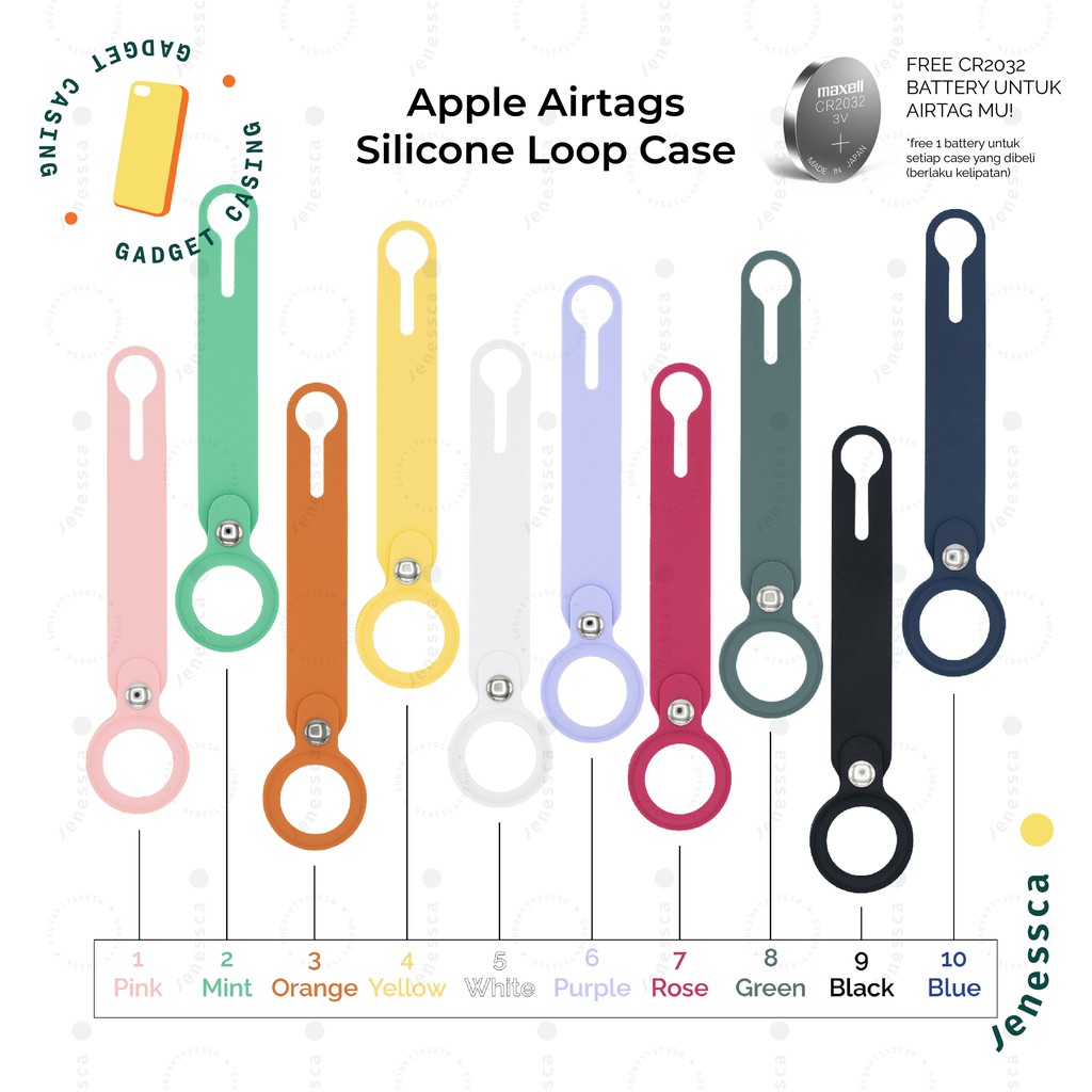 Casing AirTag Silicone Loop Case Apple Gantungan AirTag Pelindung