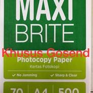 

Telah Hadir.. kertas HVS MAXI BRITE A4 70g khusus gojek/grab ( 1 pcs )