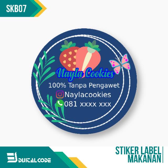 

SKB07 Stiker Label Bulat Untuk Kemasan Kue Toples Bungkus Plastik