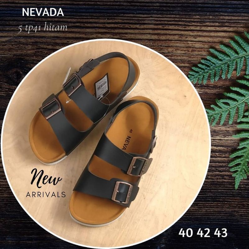 SANDAL SLIP TALI PRIA NEVADA TP41 HITAM NEW