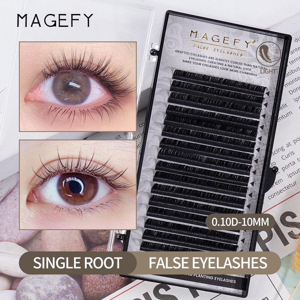 Magefy Type D 10mm-12mm Natural Ketebalan Tanam Bulumata Palsu D Curl Grafting Mink Eyelash Extension