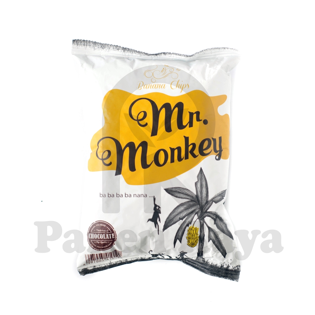 Keripik Pisang Mr Monkey Banana Mr Monkey Kripik Khas Lampung Coklat / Kopi / Strawberry / Susu
