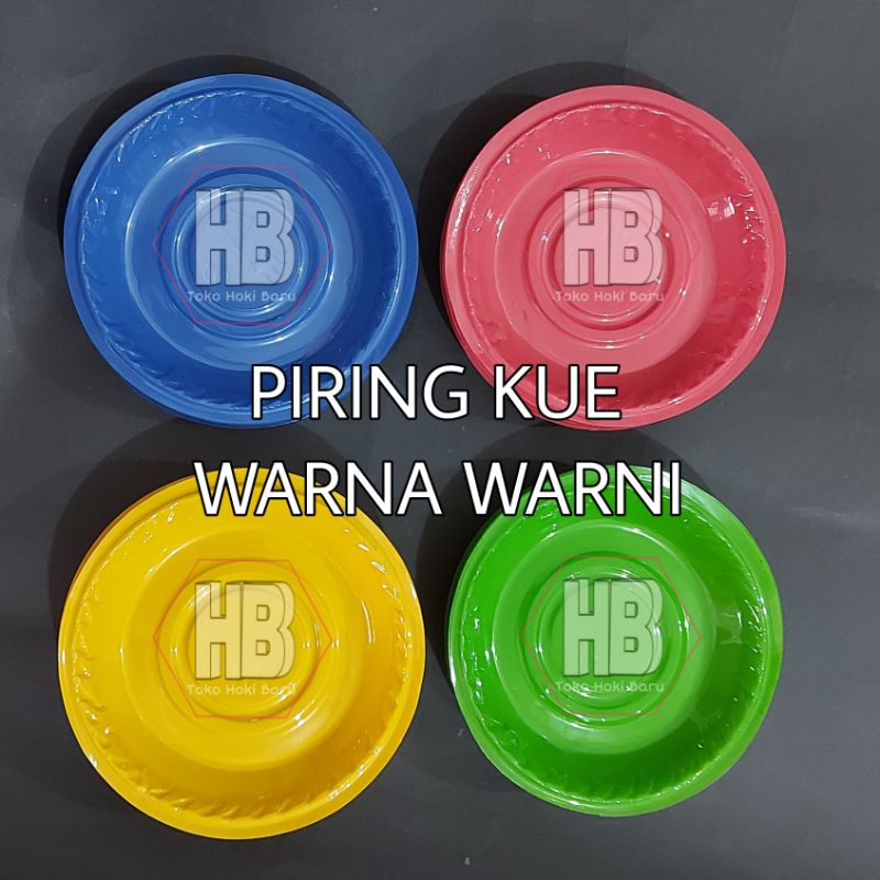 PIRING PLASTIK WARNA WARNI / PIRING KUE PESTA ULANG TAHUN SEKALI PAKAI