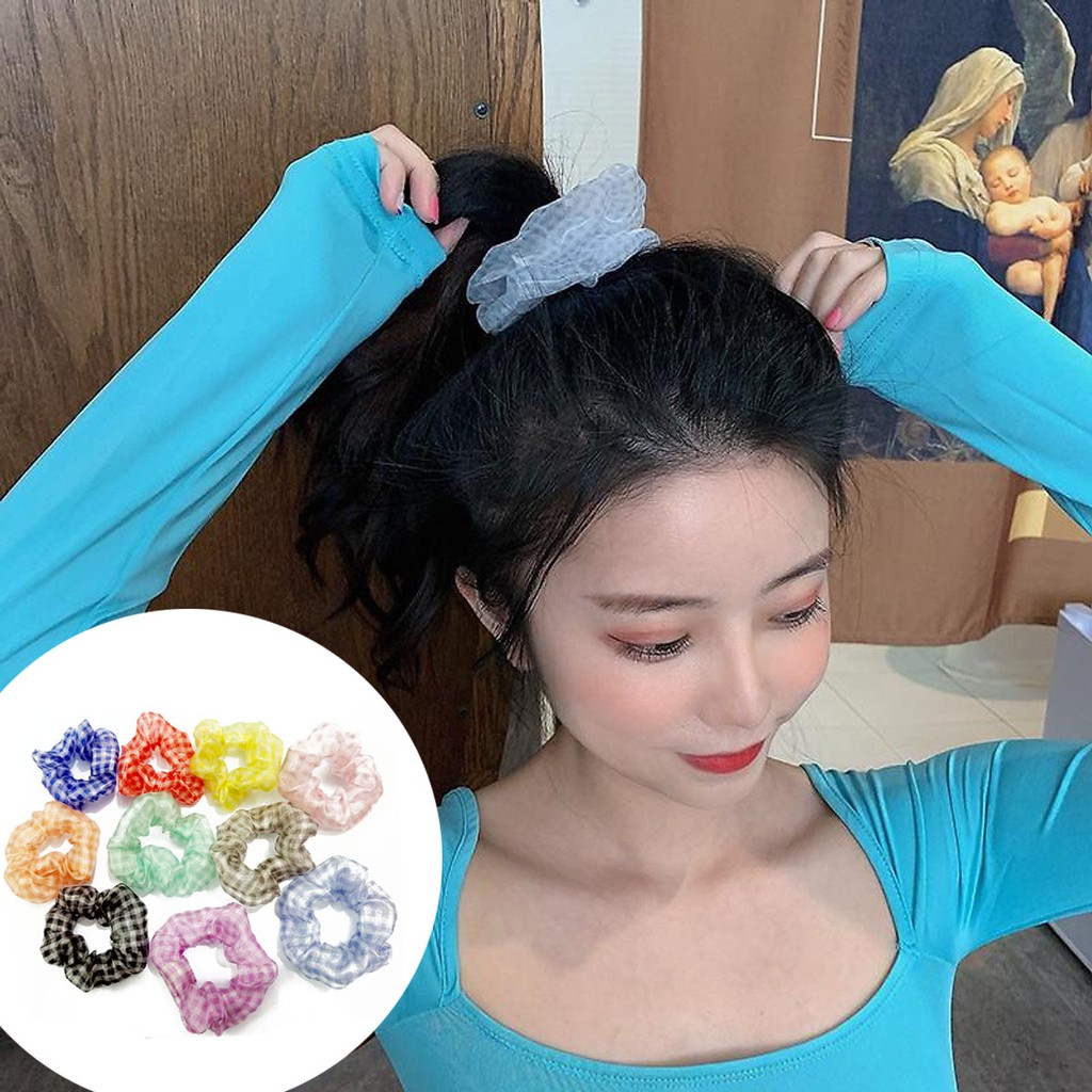 Ikat Rambut scrunchie motif candy colours ala korea style