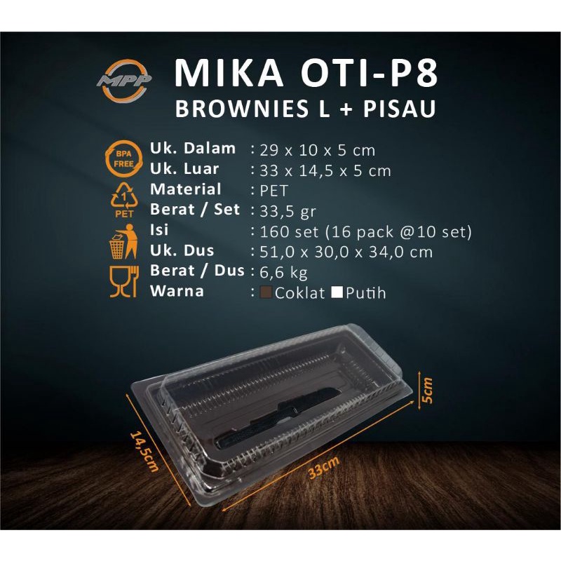 Mika Brownies Ukuran L Paket Pisau ISI 10 PCS