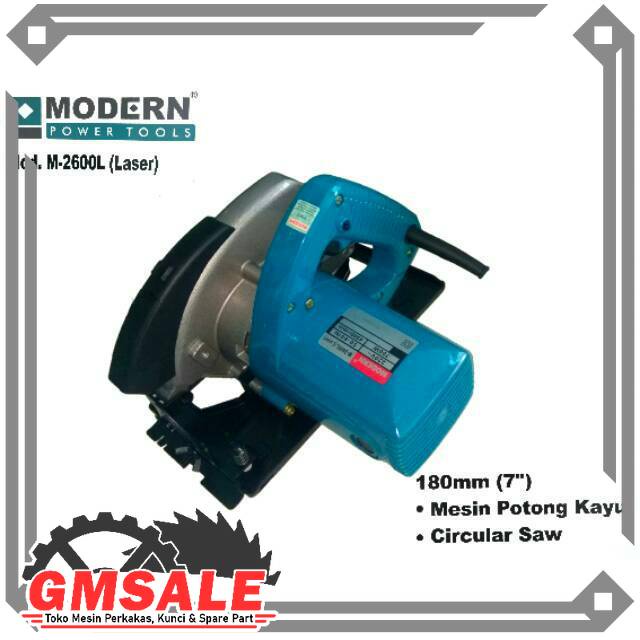 Mesin Potong Circular Saw MODERN M2600L M 2600 L Gergaji Potong kayu