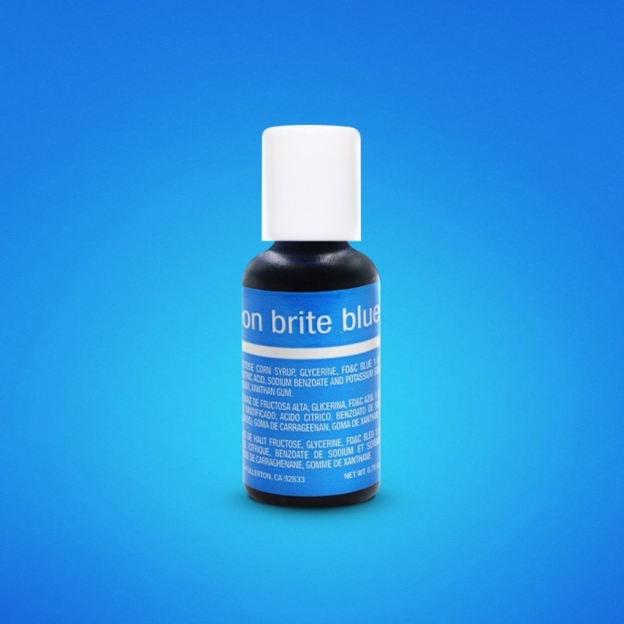 

Neon Brite Blue Chefmaster Liqua-Gel Food Coloring 20 ml