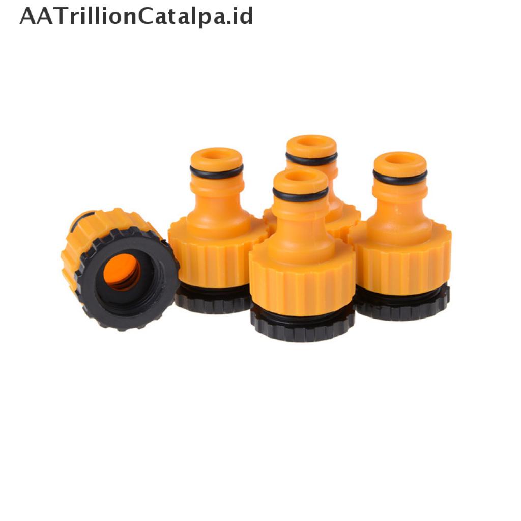 (AATrillionCatalpa) 5pcs Adapter Konektor Selang Air Bahan ABS 1 / 2 &quot;&amp; 3 / 4&quot; Untuk Taman