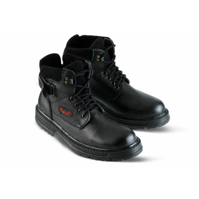 Sepatu boots pria kulit / sepatu boots motor / sepatu tali boots kulit