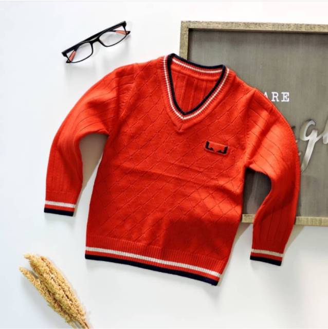 CR8 - ATASAN ANAK IMPORT BABY FENDY RAJUT SWEATER (IMPORT)