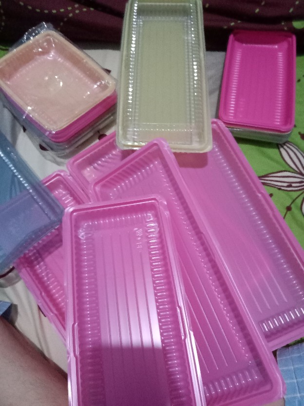 1pcs Mika Brownies Medium Cream Kotak Kue Nasi Lunch Box Catering Bento Cream