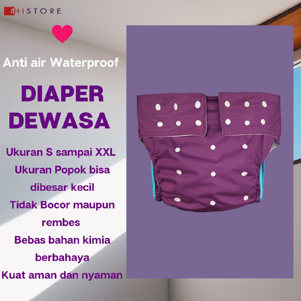 [HI]CLODI DEWASA &amp; INSERT POPOK KAIN DEWASA  POPOK LANSIA ADULT DIAPER WATERPROOF BAHAN PREMIUM