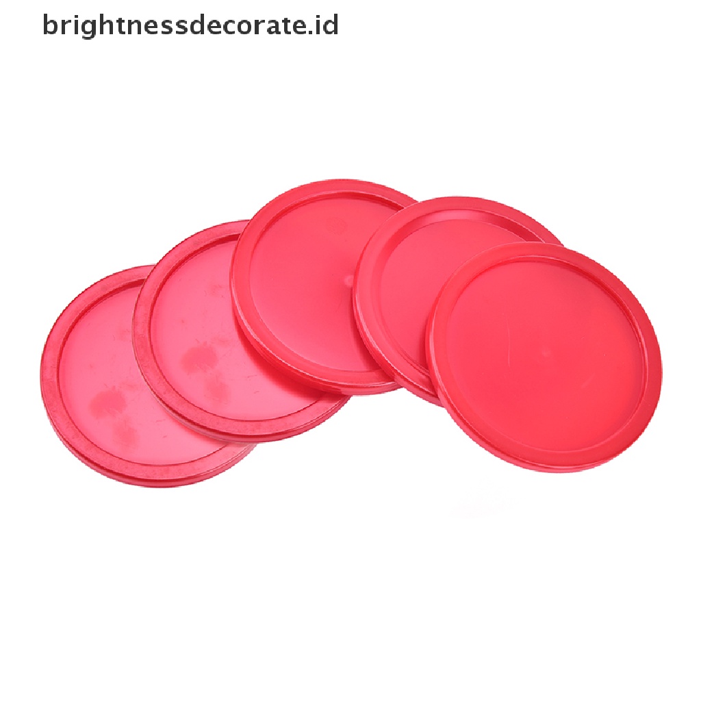 [birth] 5Pcs Durable Mini Air Hockey Table Pucks 51mm Puck Children Table Red [ID]