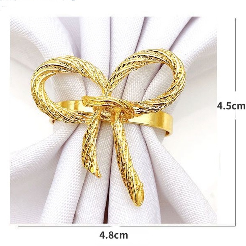 Cincin Serbet Bentuk Kupu-Kupu Warna Emas Bahan Metal Untuk Dekorasi Rumah