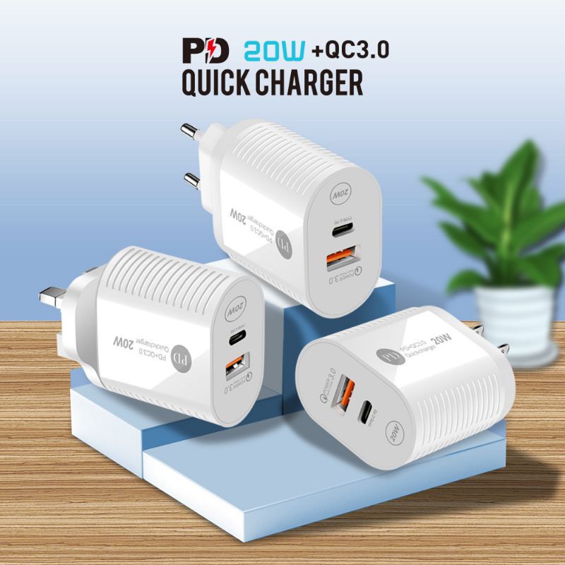 Adapter Charger Fast Charging QC 3.0 PD 20 W