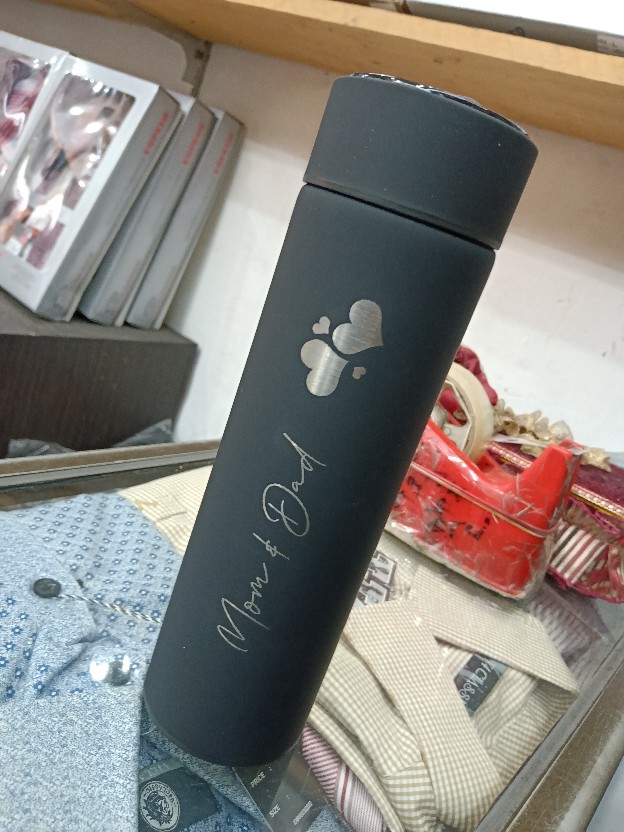 Neo Led Tumbler Custom Grafir Nama Logo Smart Temperature Termos Teh Kopi