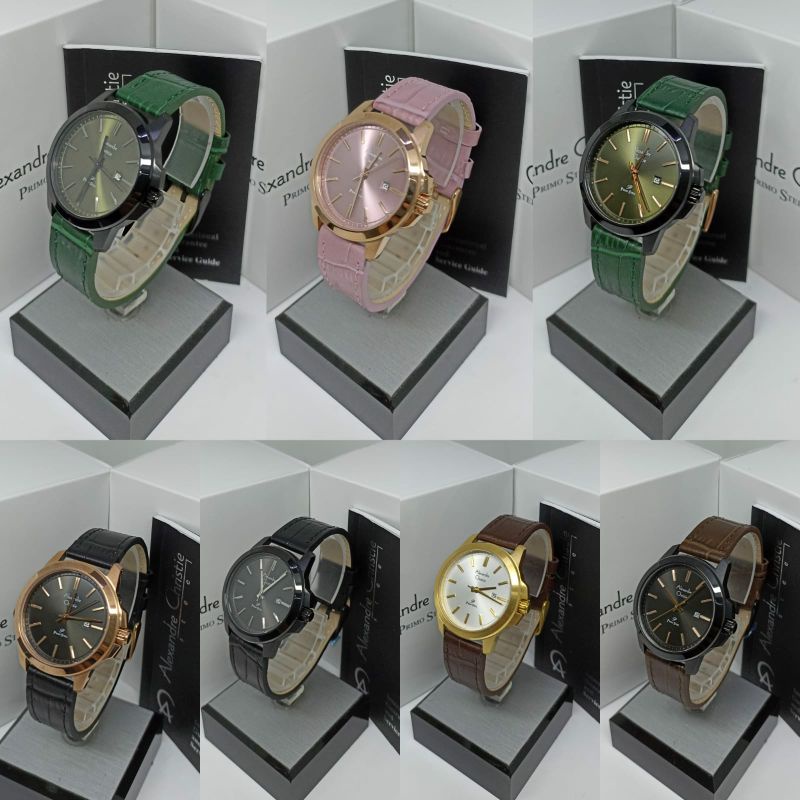 Jam Tangan Wanita Alexandre Christie 1017 AC1017 AC 1017 Tali Kulit