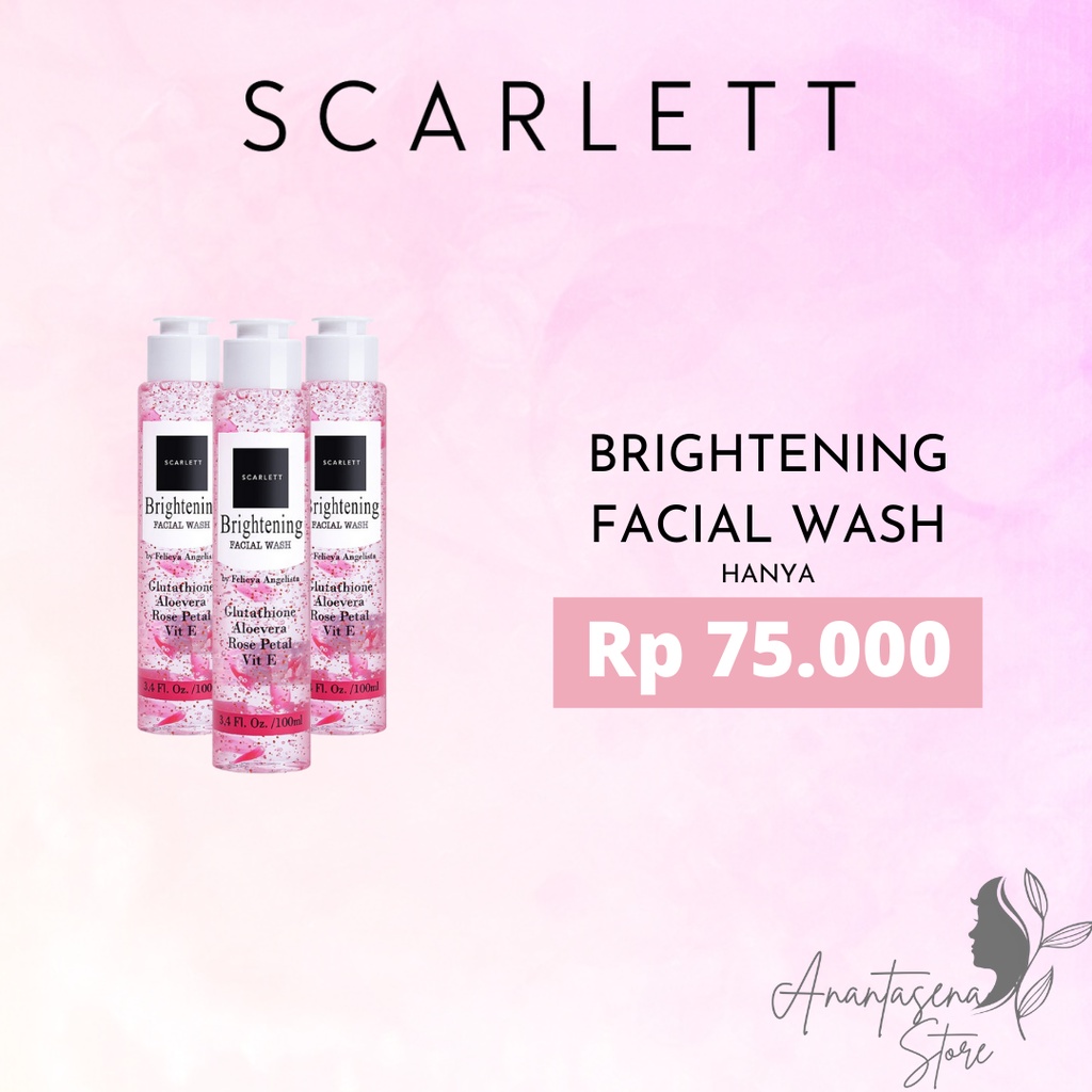 SCARLETT WHITENING FACIAL WASH/SABUN CUCI MUKA SCARLET 100ml