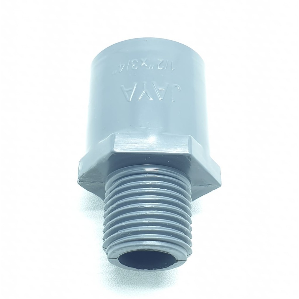 Jaya ORI Valve Socket 1/2&quot; x  3/4&quot; TS PVC / Sock Drat Luar 1/2 Inch x 3/4 Inch / Sok Drat Luar 1/2&quot;