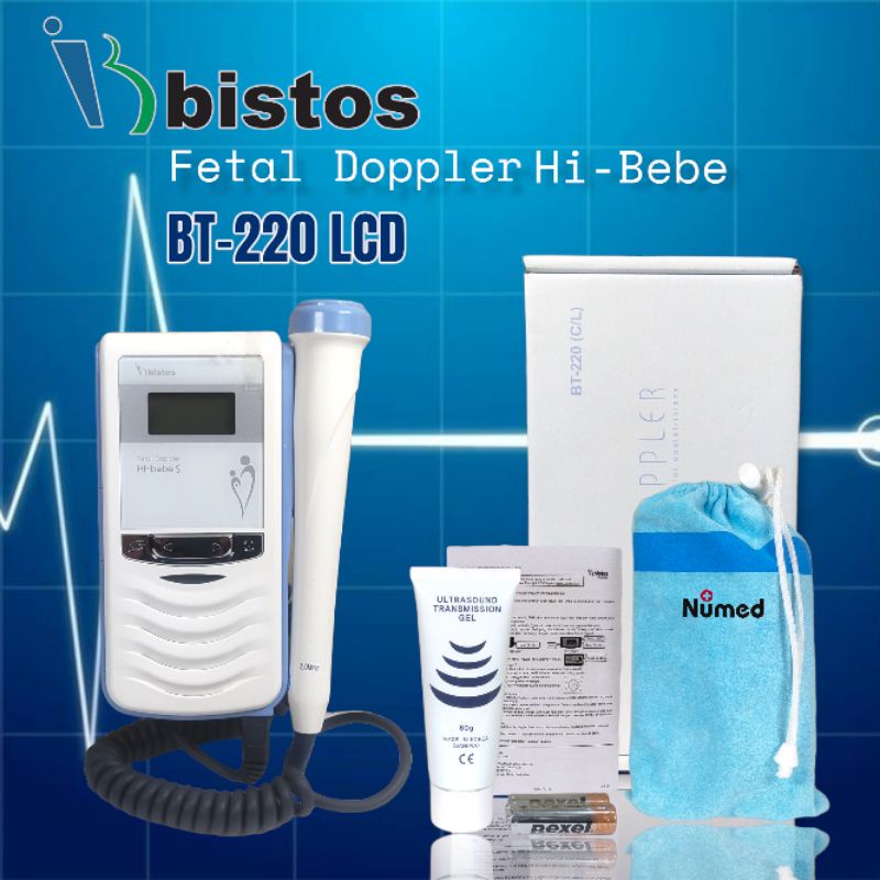 Fetal Doppler Hi Bebe Bistos BT-220 Doopler / Dopler LCD Pengukur Detak Jantung Janin Bayi