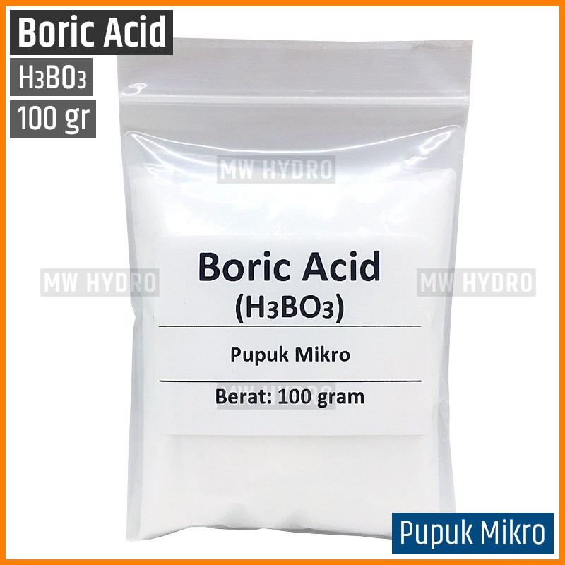 Boric Acid / Asam Borat / H3BO3 - 100 gr - Pupuk Mikro Hidroponik