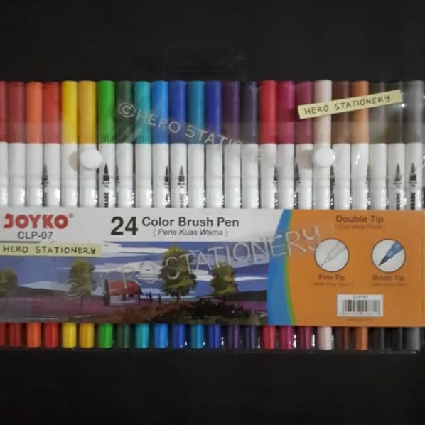 

$[READYY] Pen gel kuas color brush pen joyko set 24 warna CLP-07 ,,.!