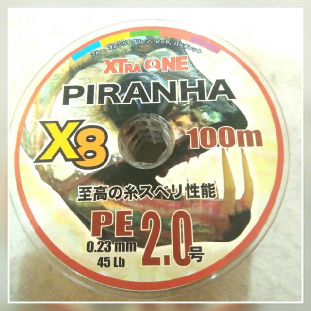 PE Xtra One Piranha PE 2.0 0.23mm 45lb