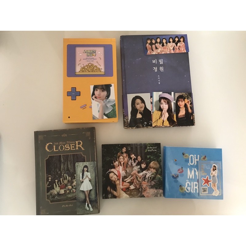 OH MY GIRL Albums (Banana Allergy Monkey, Secret Garden, A-ing, Closer, Windy Day)