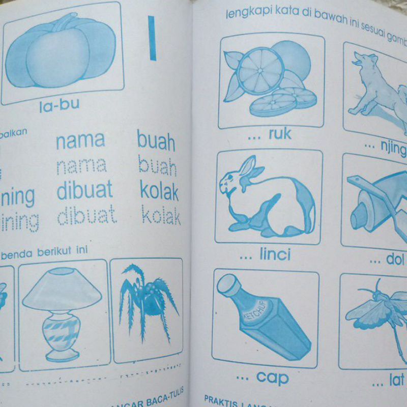Buku Anak Belajar Membaca/Menulis/Huruf/Kata/ Bilangan arab